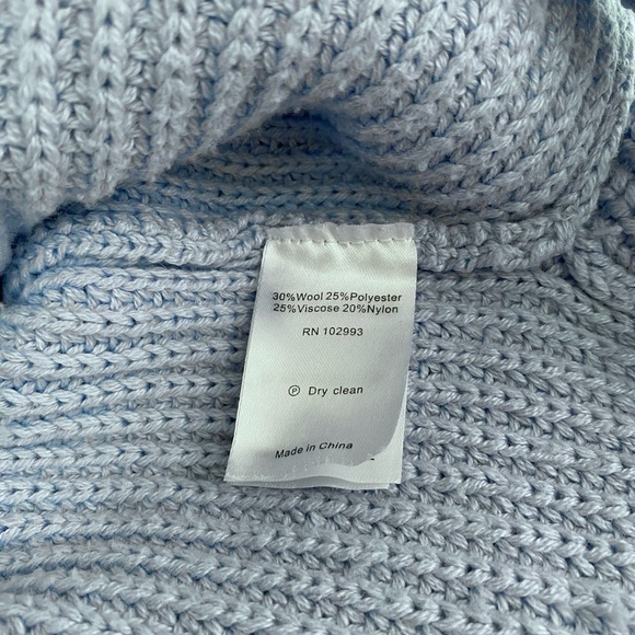 Jason Wu Collective Turtleneck Sweater Chunky Rib Knit Tie Detail Size XL - Picture 7 of 8